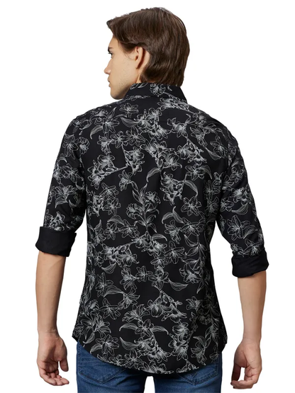 SLIM FIT SHIRTS LONG SLEEVE BLACK