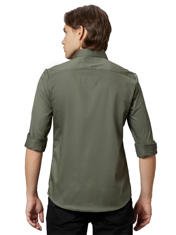 SLIM FIT SHIRTS LONG SLEEVE GREEN