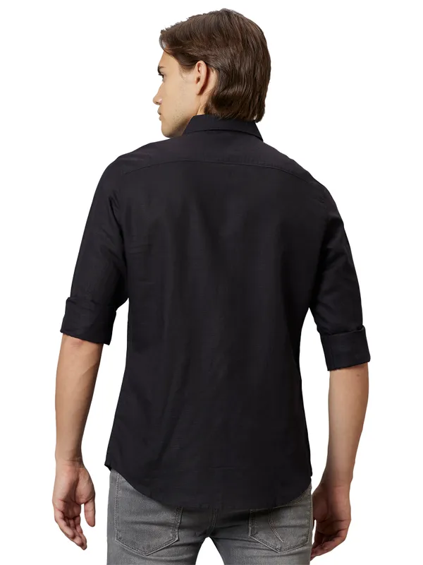 SLIM FIT SHIRTS LONG SLEEVE BLACK