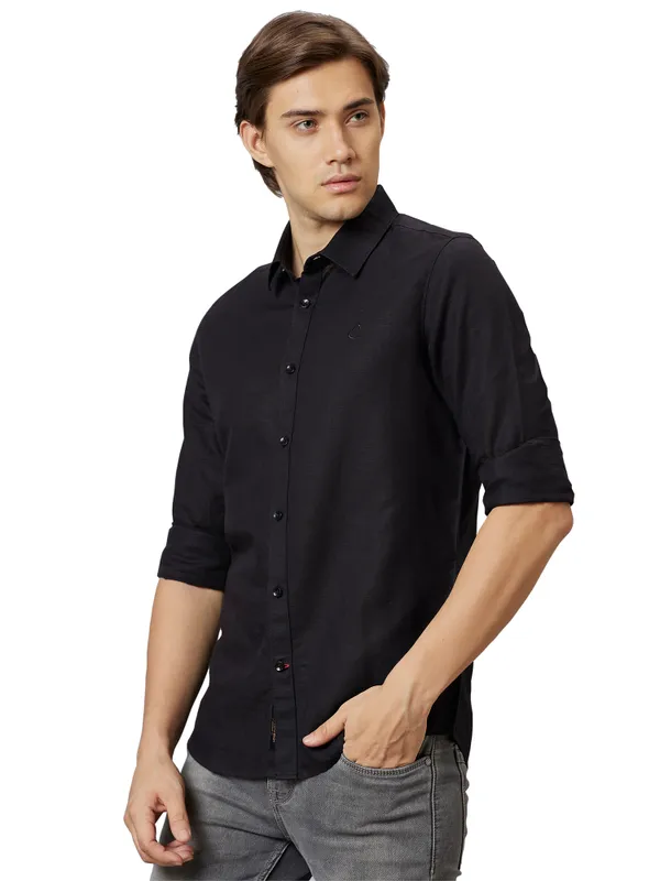 SLIM FIT SHIRTS LONG SLEEVE BLACK