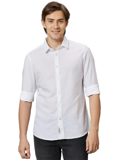 SLIM FIT SHIRTS LONG SLEEVE WHITE