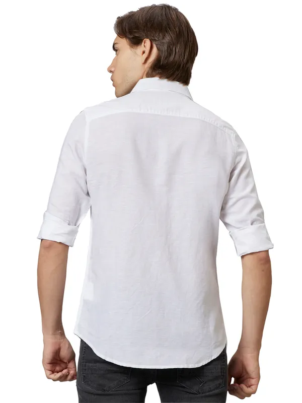 SLIM FIT SHIRTS LONG SLEEVE WHITE