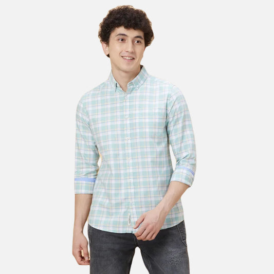 Slim Fit Shirts-White/Green