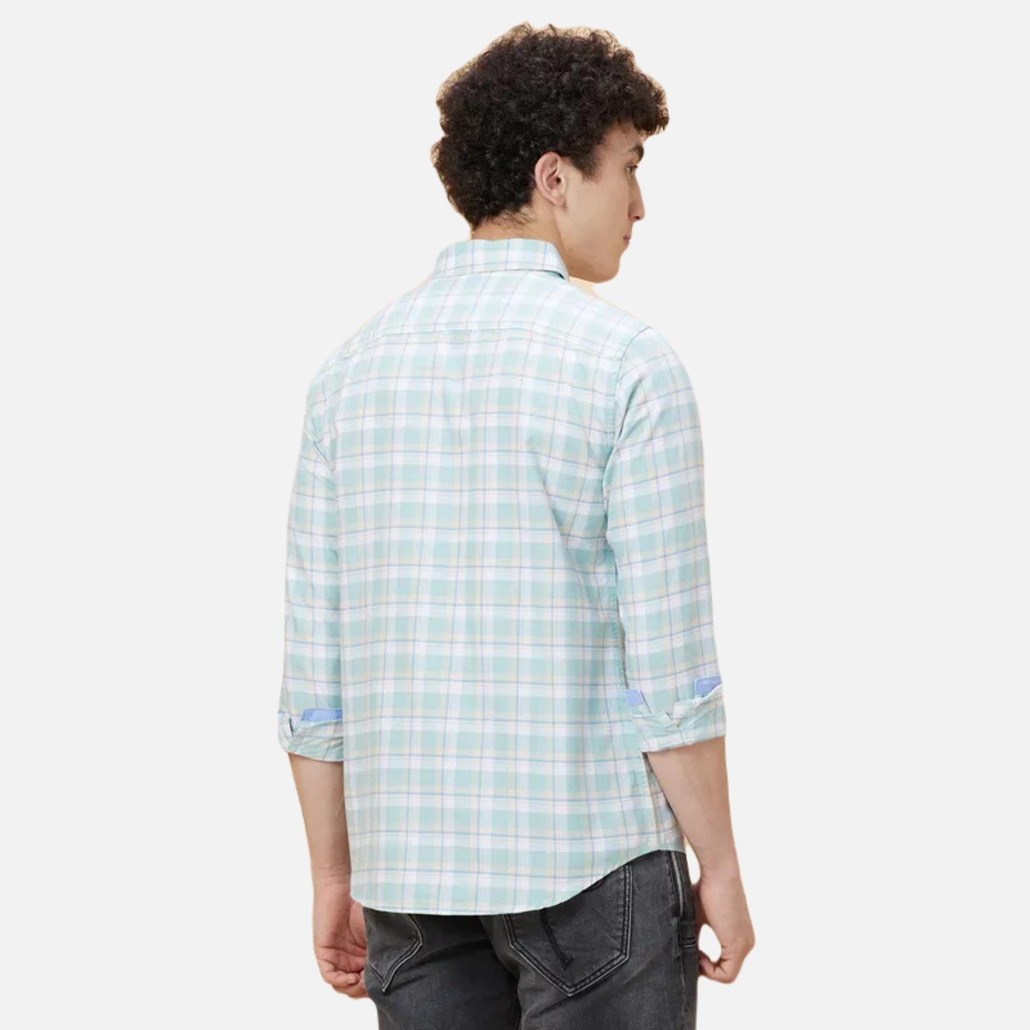 Slim Fit Shirts-White/Green