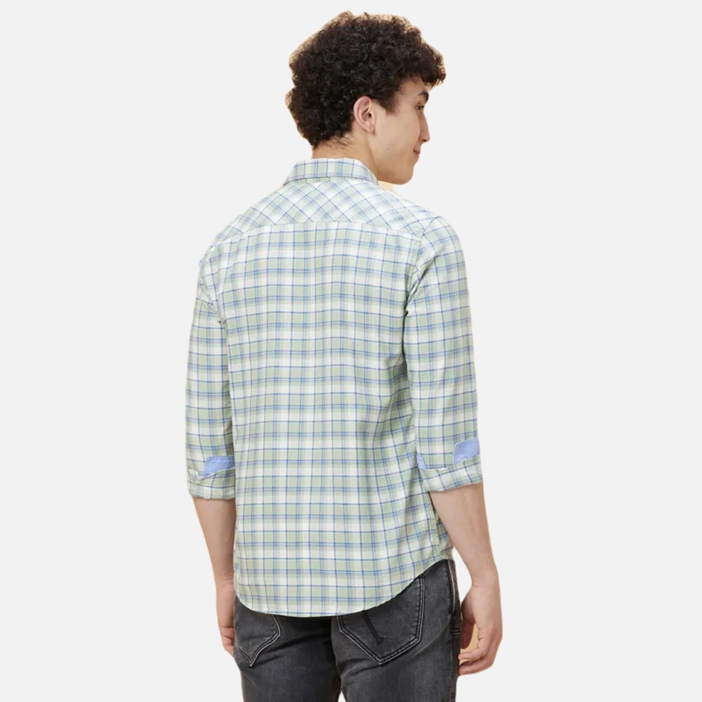 Slim Fit Shirts-Green