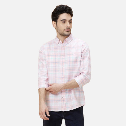 Slim Fit Shirts-White/Pink