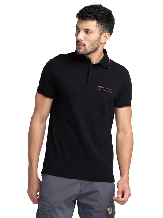 REGULAR FIT T-SHIRTS SHORT SLEEVE BLACK