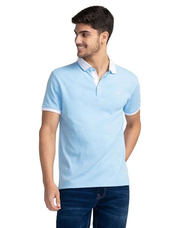 REGULAR FIT T-SHIRTS SHORT SLEEVE LT.BLUE