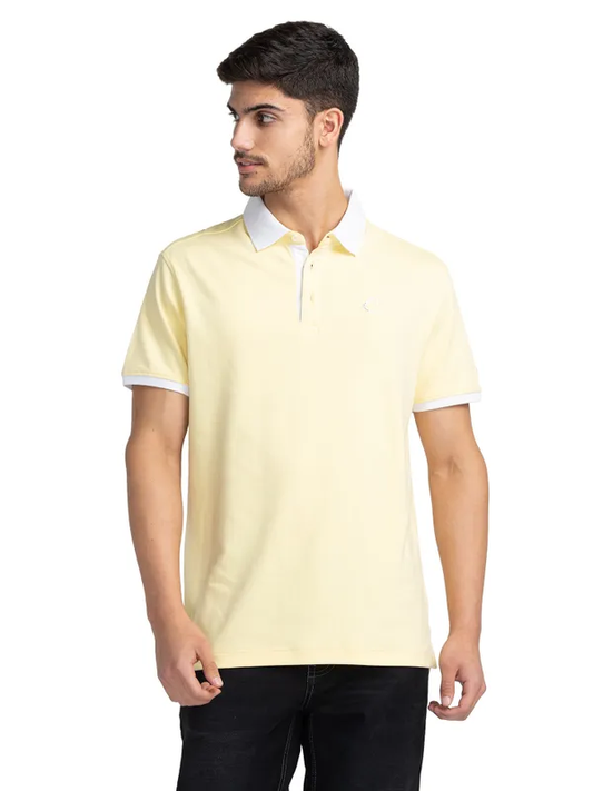 REGULAR FIT T-SHIRTS SHORT SLEEVE PALE YELLOW