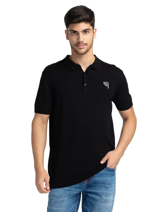 REGULAR FIT T-SHIRTS SHORT SLEEVE BLACK