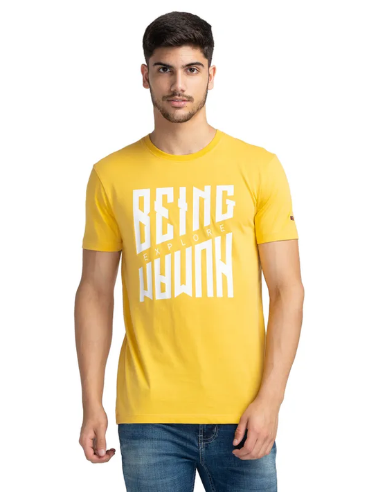 REGULAR FIT T-SHIRTS SHORT SLEEVE YELLOW