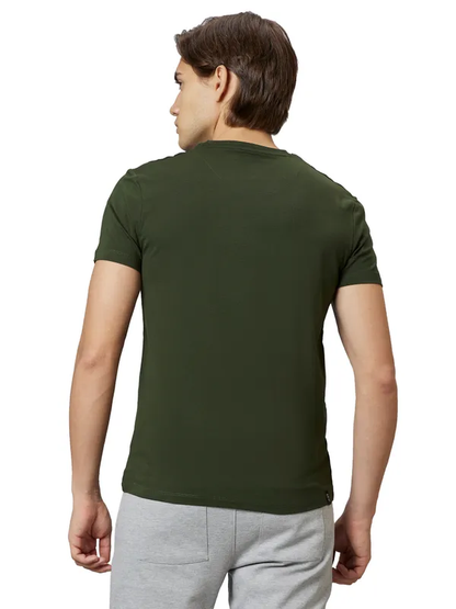 REGULAR FIT T-SHIRTS SHORT SLEEVE DK.OLIVE