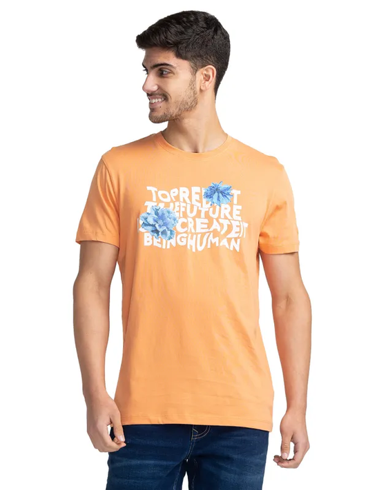 REGULAR FIT T-SHIRTS SHORT SLEEVE MUSKMELON