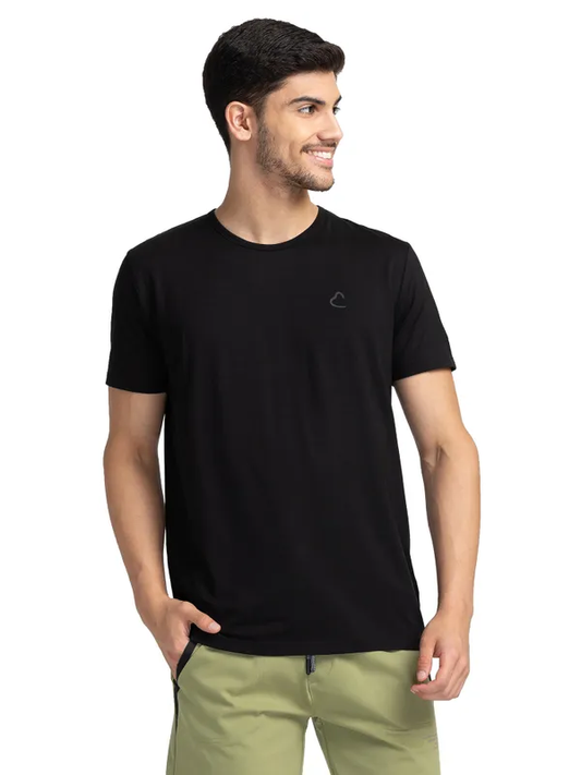 REGULAR FIT T-SHIRTS SHORT SLEEVE BLACK