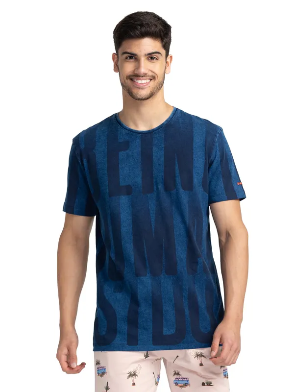 REGULAR FIT T-SHIRTS SHORT SLEEVE INDIGO