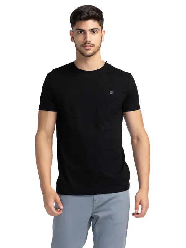 REGULAR FIT T-SHIRTS SHORT SLEEVE BLACK