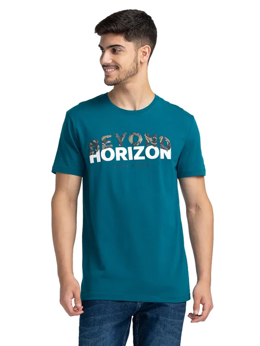 REGULAR FIT T-SHIRTS SHORT SLEEVE DARK TEAL