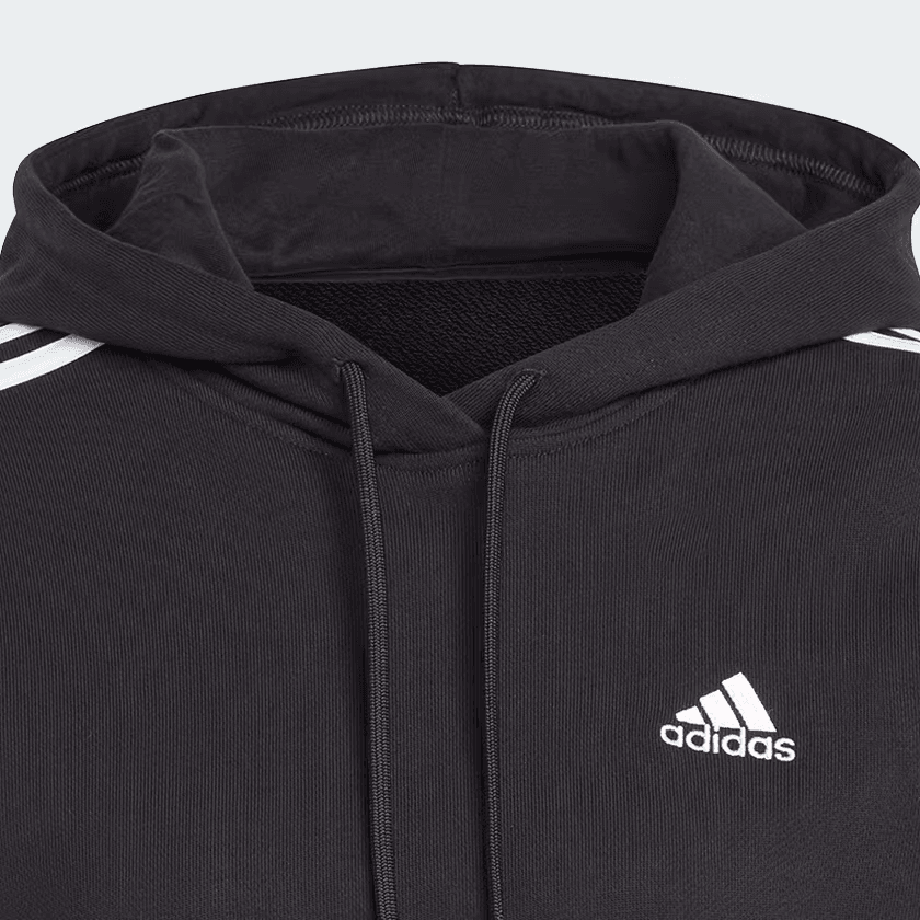 Essentials 3-Stripes French Terry Crop Hoodie
