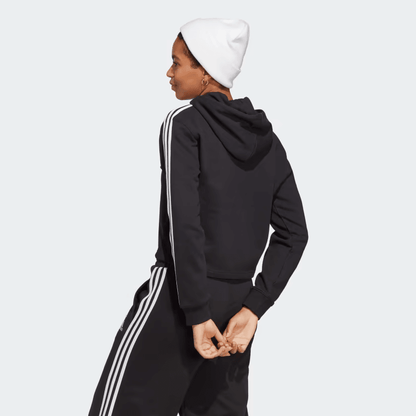 Essentials 3-Stripes French Terry Crop Hoodie