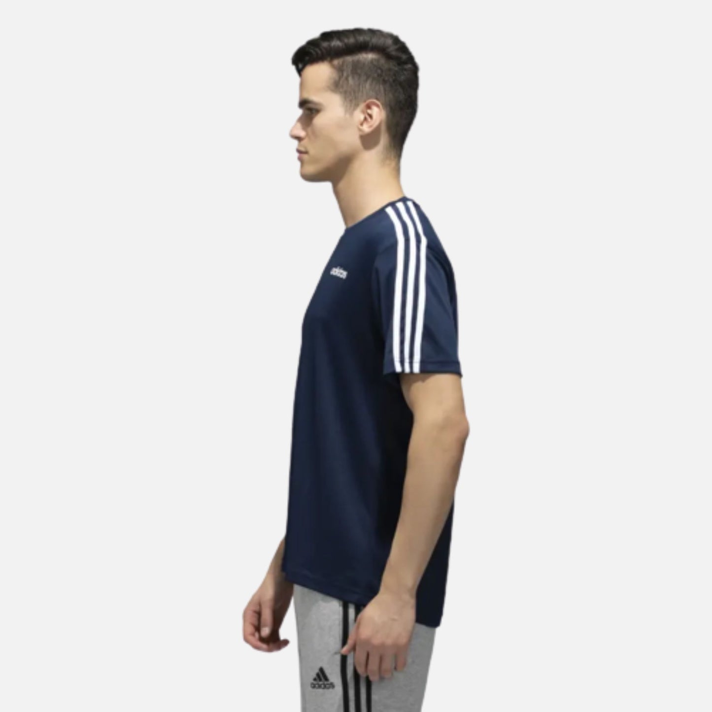 SPORTY MEN ROUND NECK 3-STRIPES TEE