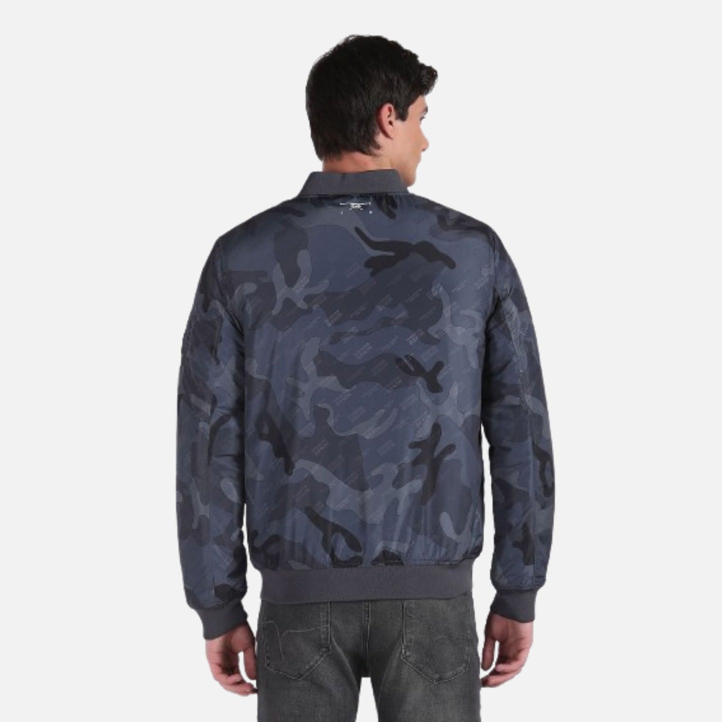 Stand Collar Camouflaged Quilted Jacket