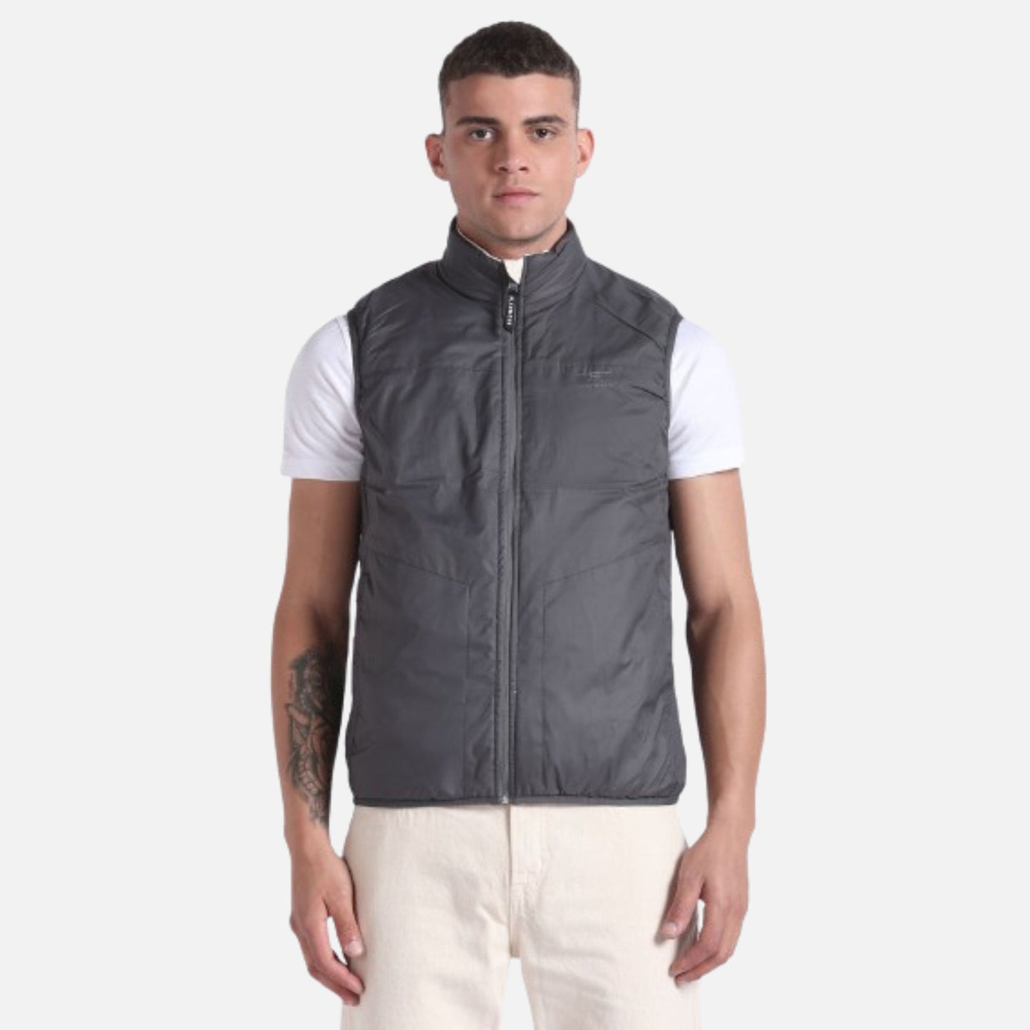 Reversible Solid Quilted Jacket