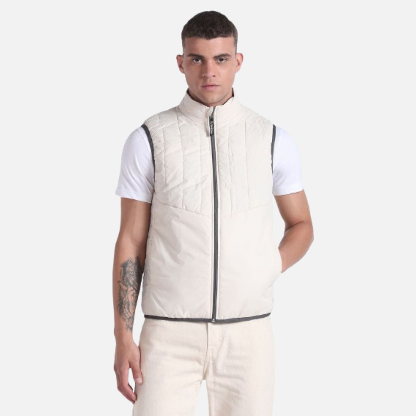 Reversible Solid Quilted Jacket