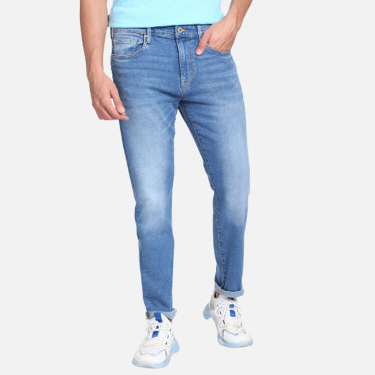 Slim Tapered Fit Stone Wash Authentic Signature Jeans