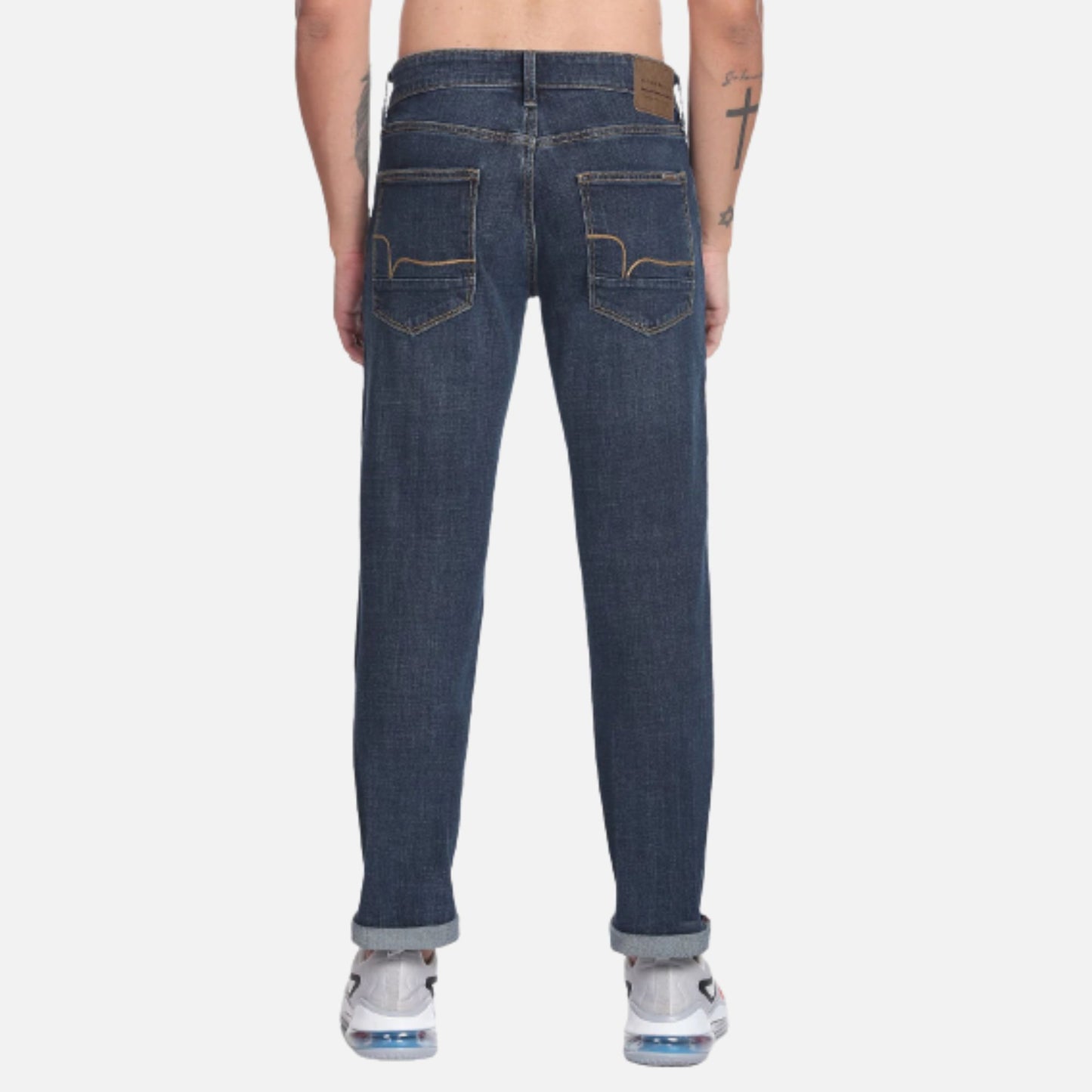 Slim Straight Fit Dark Wash Classic Vintage Jeans