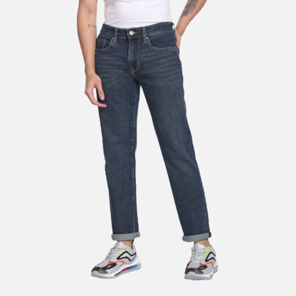 Slim Straight Fit Dark Wash Classic Vintage Jeans