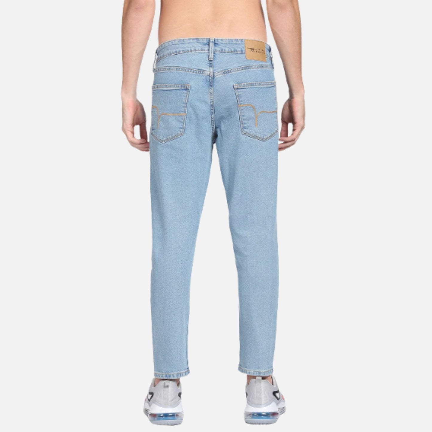 Relaxed Tapered Fit Rinsed Jeans