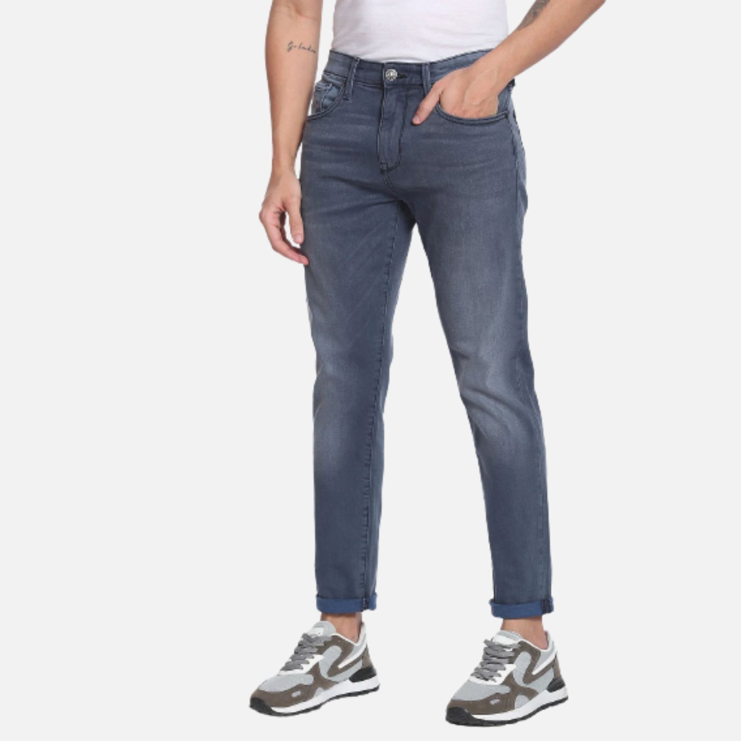 Slim Tapered Stone Wash Classic Vintage Jeans