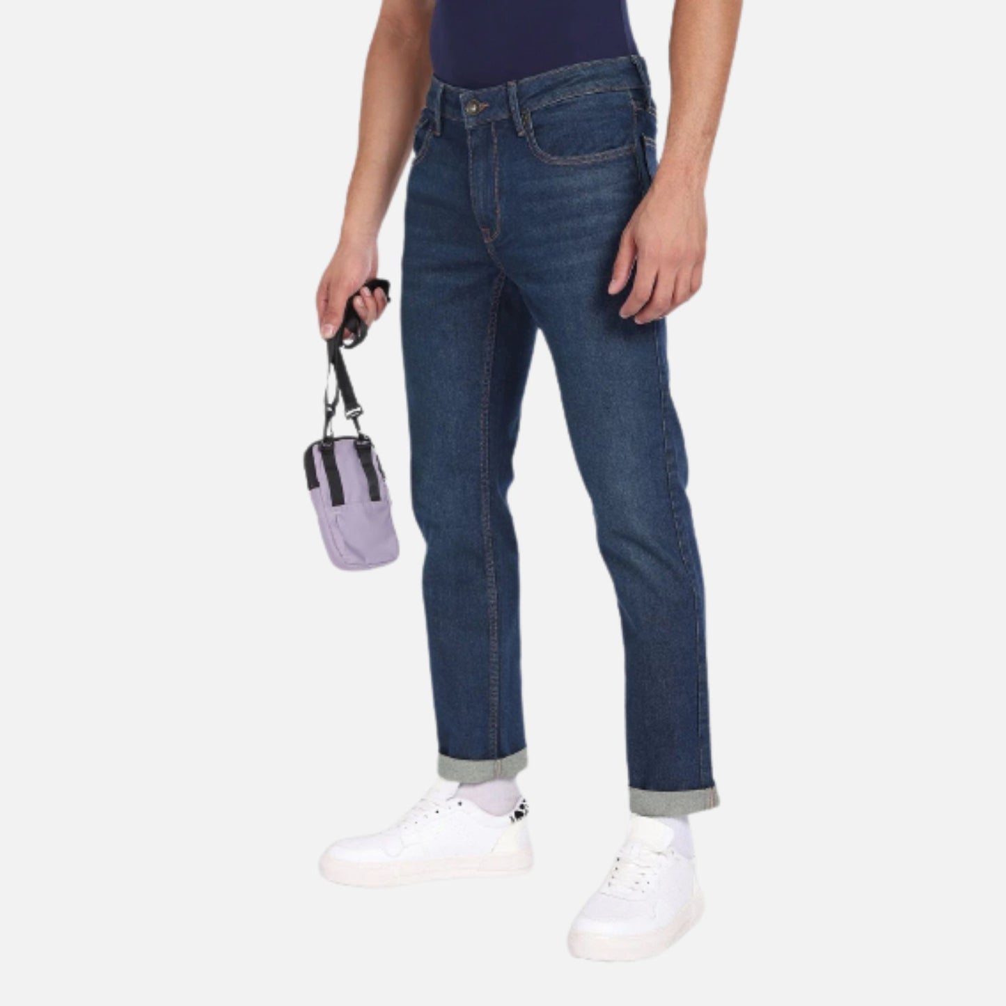 Slim Tapered Fit Dark Wash Jeans