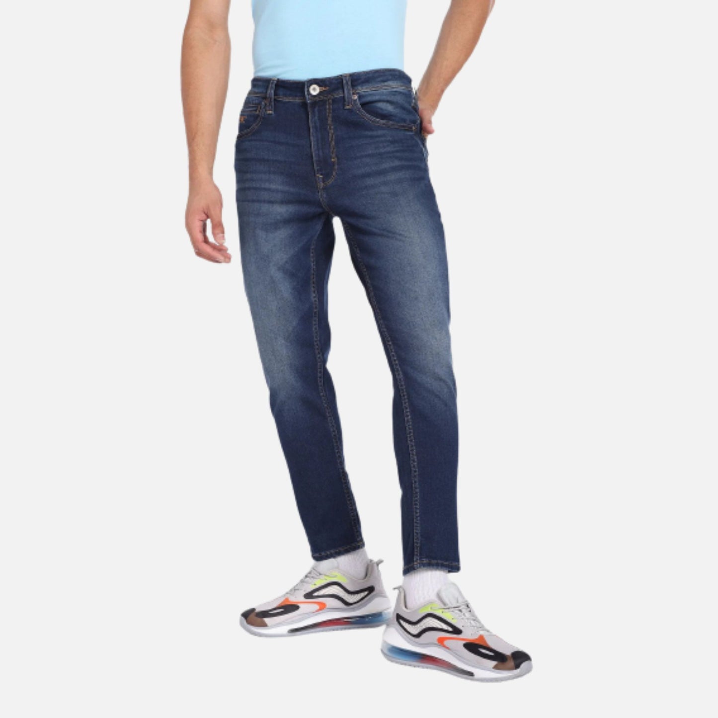 High Rise Mankle Relax Tapered Jeans