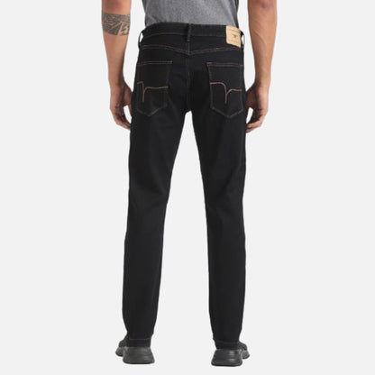 Mid Rise Slash Slim Tapered Jeans