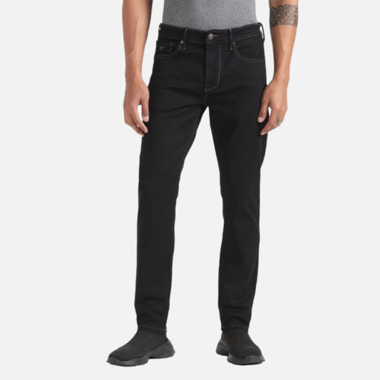 Mid Rise Slash Slim Tapered Jeans