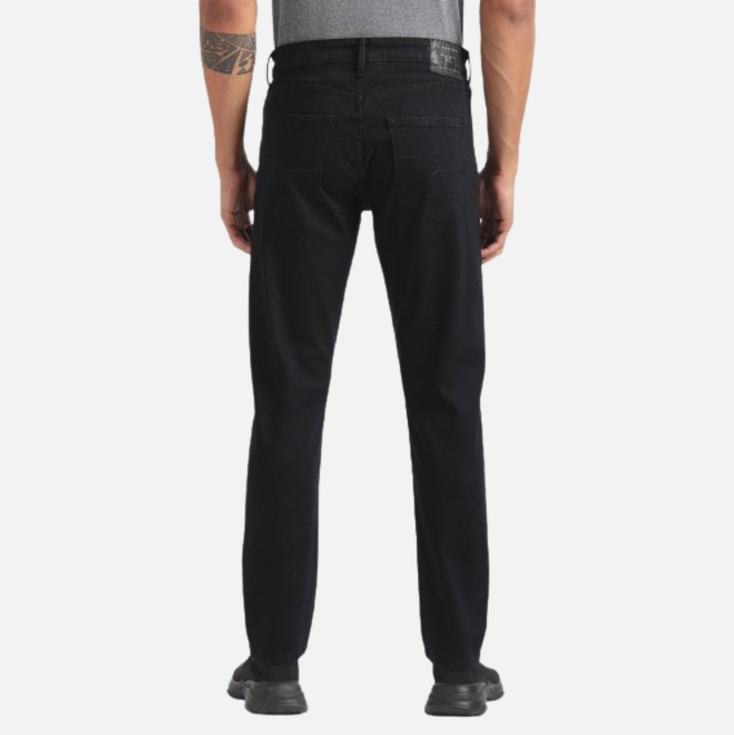 Mid Rise Slash Slim Tapered Jeans