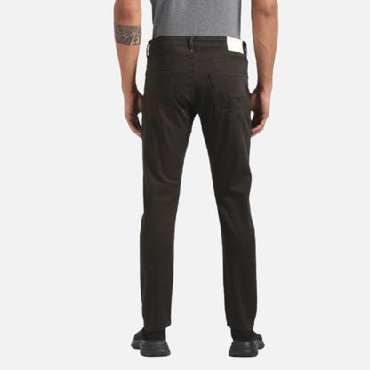 Mid Rise Slash Slim Tapered Jeans