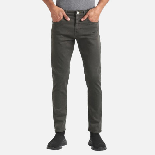 Mid Rise Slash Slim Tapered Jeans