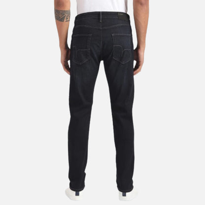 Mid Rise Slash Slim Tapered Jeans