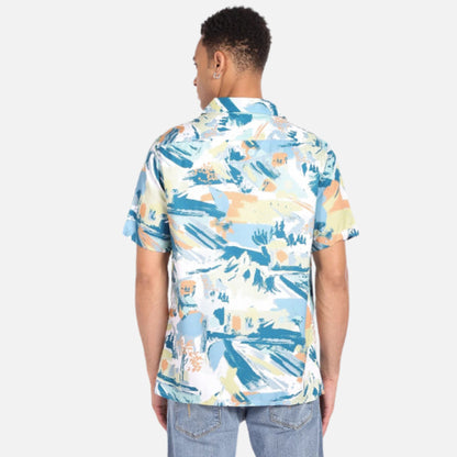 Short Sleeve Abstract Print Shirt