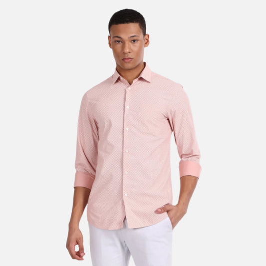 Geometric Print Slim Fit Casual Shirt