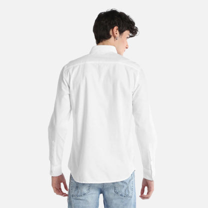 Solid Cotton Casual Shirt