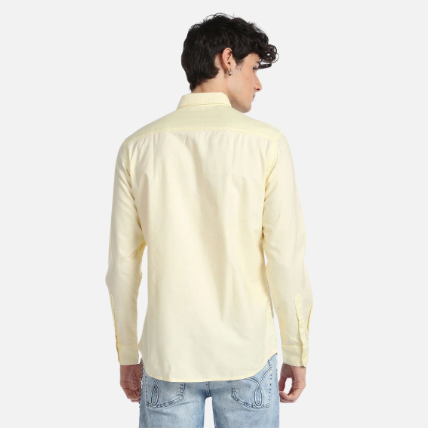 Solid Cotton Casual Shirt