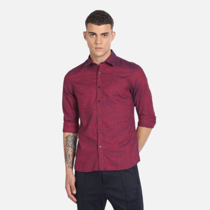 Two Tone Oxford Slim Shirt