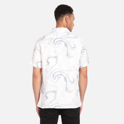 Short Sleeve Abstract Print Shirt