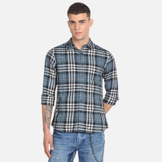 Tartan Check Crepe Shirt