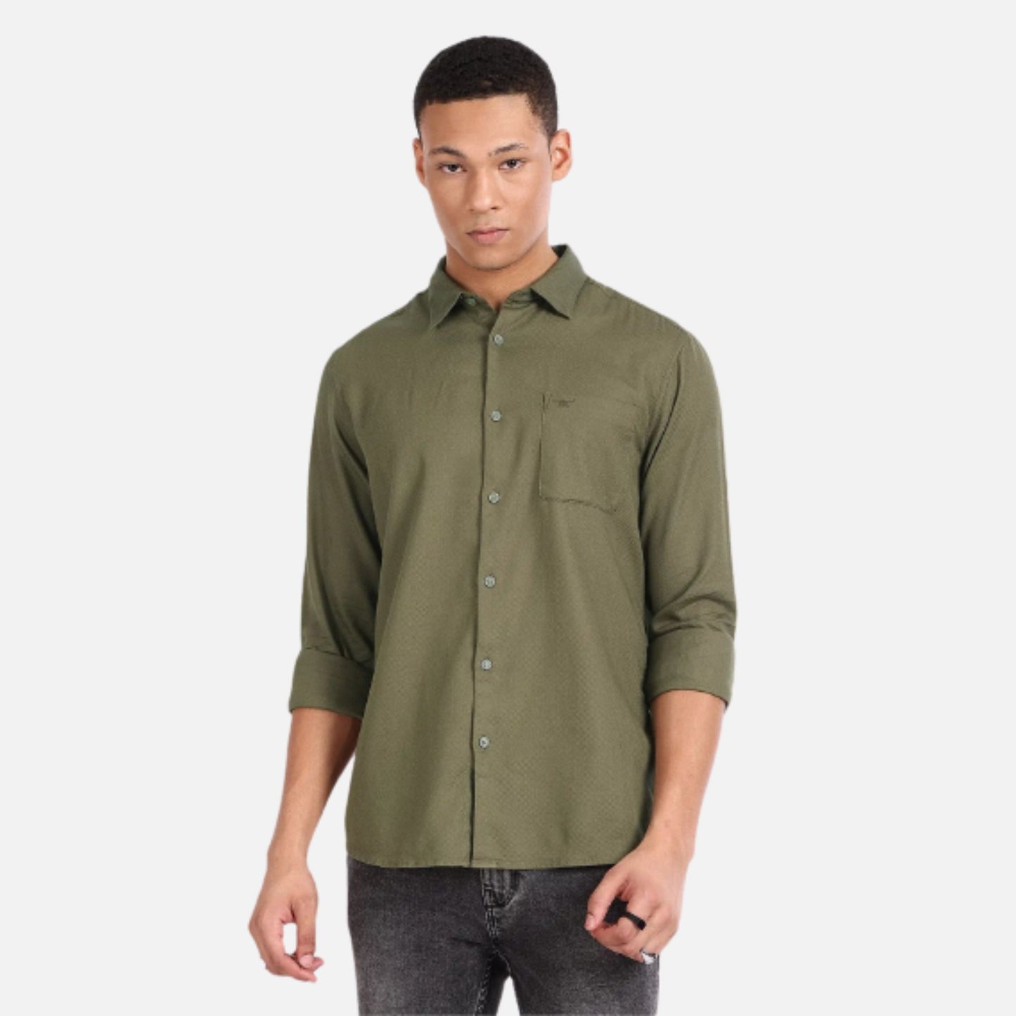 Patterned Dobby Slim Fit Shirt