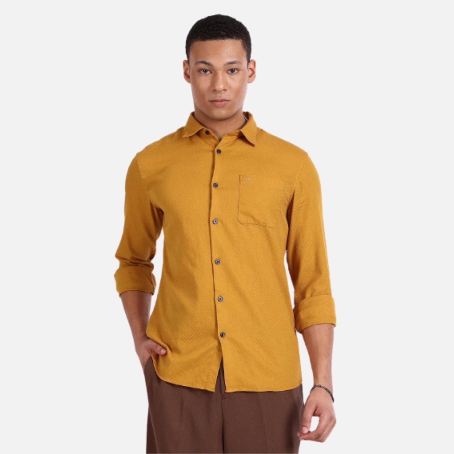 Slim Fit Cotton Casual Shirt