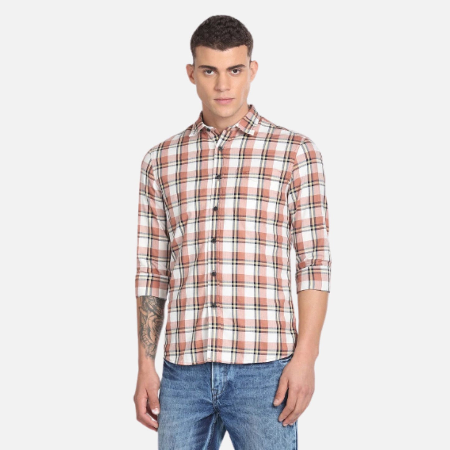 Plaid Check Slim Fit Shirt